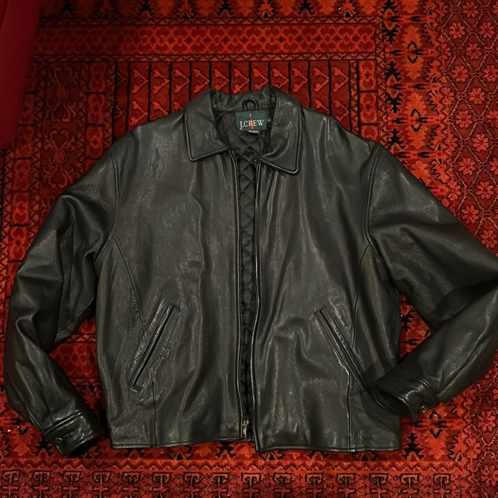 Vintage late 90s JCrew black leather Jacket. I’ve had this for at least 28 years